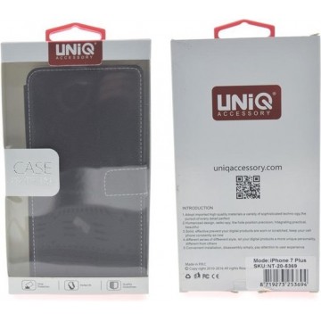 UNIQ Accessory iPhone 7-8 Plus Book Case cover Kunstleer - Zwart