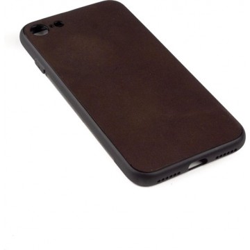 Leren Telefoonhoesje iPhone 7 – Bumper case - Chocolade Bruin