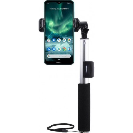 Remax - Nokia 7.2 Selfie Stick Bluetooth Zilver