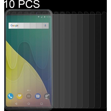 10 STKS voor Wiko View XL 0,26 mm 9H oppervlaktehardheid 2,5D gebogen rand gehard glas schermbeschermer voor