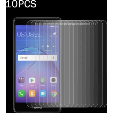 10 STKS voor Huawei Y3 2017 0.3mm 9 H Oppervlaktehardheid 2.5D explosieveilige Volledig Scherm Gehard Glas Screen Film