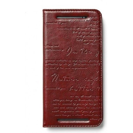 Zenus hoesje voor HTC One M8 Lettering Diary - Wine