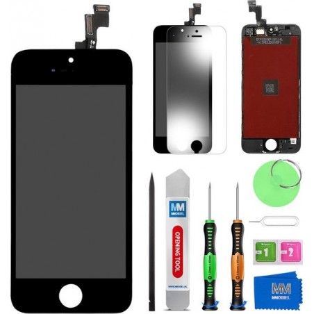 MMOBIEL LCD Display Touchscreen voor iPhone 5S (ZWART) - inclusief Reparatieset