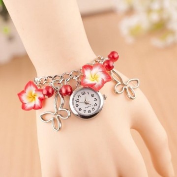 Let op type!! 3 pak Clay bloem armband horloge