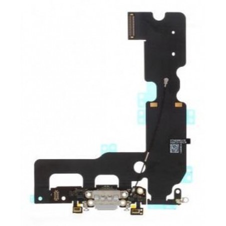 Laad Connector/Hoofdtelefoon Microfoon Flex Kabel - Telefoon Reparatie Onderdeel - Geschikt voor iPhone 7 Plus - Grijs