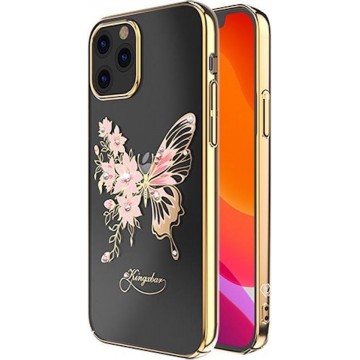 Butterfly BackCover met Swarovski® Crystals - Hoesje - Telefoonhoesje - iPhone 12 mini - Goud