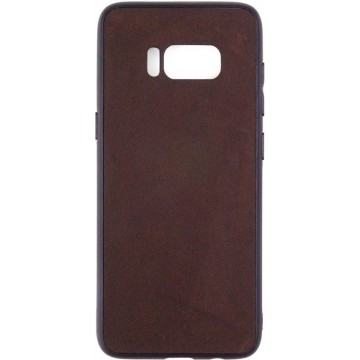 Leren Telefoonhoesje Samsung S8 – Bumper case - Chocolade Bruin