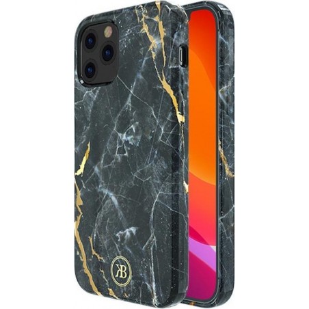 Jade BackCover - Telefoonhoesje - Hoesje voor iPhone 12 Pro Max 6.7'' - Zwart Goud