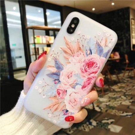 Iphone 11 pro hoesje bloemen SILICONEN CASE 01