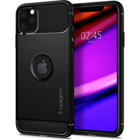 Spigen Rugged Armor Case Apple iPhone 11 Pro - Zwart