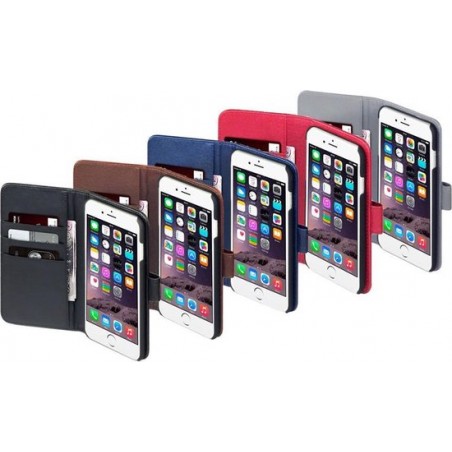 iPhone 6s Plus/6 Plus Bookcase hoesje - CaseBoutique -  Grijs - Leer