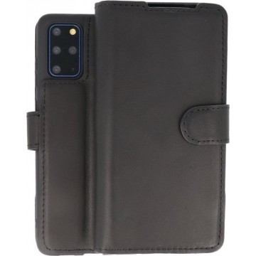 BAOHU Handmade Leer Telefoonhoesje Wallet Cases voor Samsung Galaxy S20 Plus - Zwart
