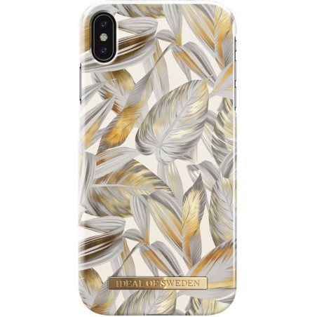 iDeal of Sweden iPhone XS Max Fashion Back Case Platinum Leaves