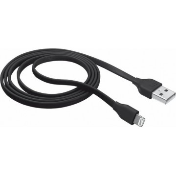 Trust Mobile - Lightning Kabel - Plat - 1 meter - voor iPad/iPod - Zwart