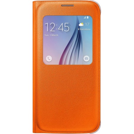 Samsung S View Cover PU Leder voor Samsung Galaxy S6 - Oranje
