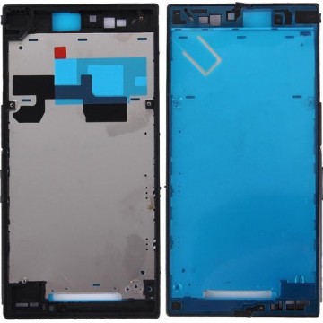 Let op type!! Front Housing LCD Frame Bezel Plate for Sony Xperia Z Ultra / XL39h / C6802(Black)