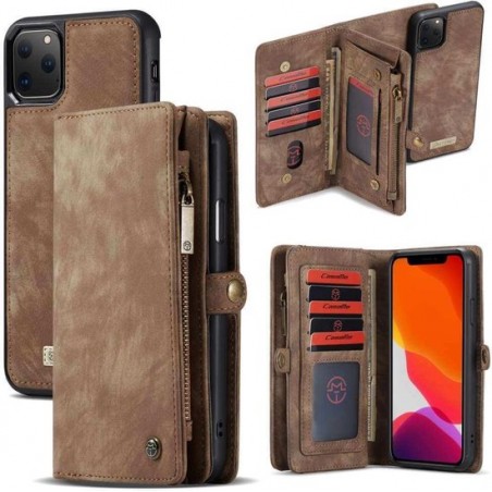 CaseMe Vintage Wallet Case Hoesje iPhone 11 Pro - Bruin