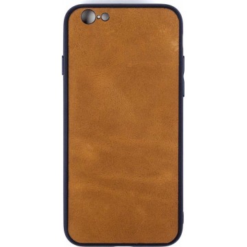 Leren Telefoonhoesje iPhone SE (1st generation) – Bumper case - Cognac Bruin