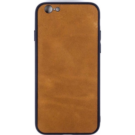 Leren Telefoonhoesje iPhone SE (1st generation) – Bumper case - Cognac Bruin