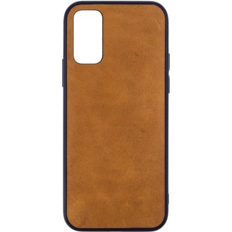 Leren Telefoonhoesje Samsung S20 - Bumper case - Cognac Bruin