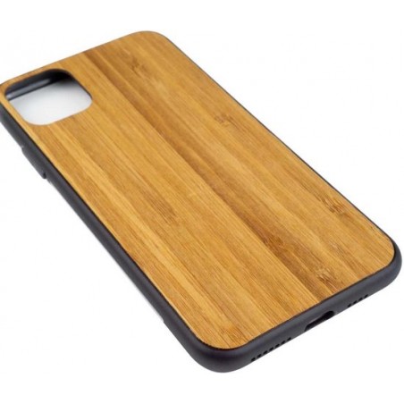Houten Telefoonhoesje Iphone 11 Pro Max - Bumper case - Bamboe
