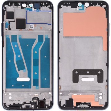 Let op type!! Front Housing LCD Frame Bezel Plate with Side Keys for Huawei Y9 (2019)(Black)