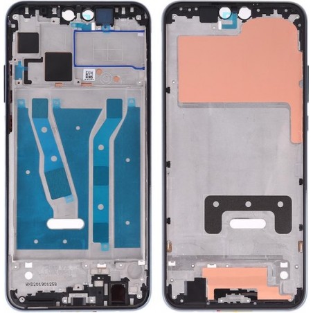 Let op type!! Front Housing LCD Frame Bezel Plate with Side Keys for Huawei Y9 (2019)(Black)