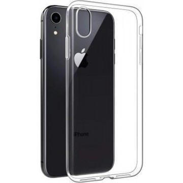 Transparant iPhone XR hoesje Ultra-thin TPU 0.75mm  met gratis screen protector 9-H tempered glass