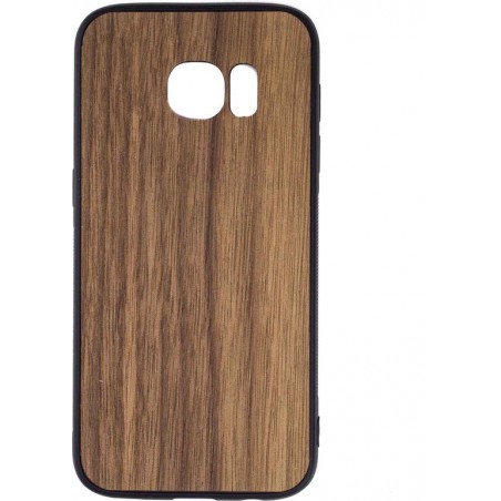 Houten Telefoonhoesje Samsung S7 - Bumper case - Walnoot