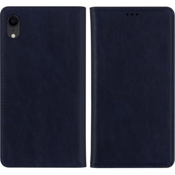 Voor iPhone XR DZGOGO ZEN-serie schokbestendig PU + TPU beschermhoes met houder & kaartsleuven & portemonnee (blauw)