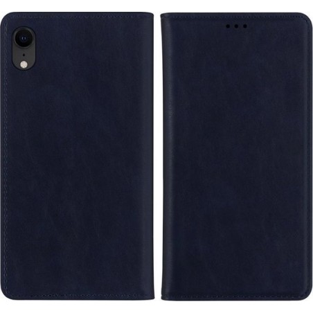 Voor iPhone XR DZGOGO ZEN-serie schokbestendig PU + TPU beschermhoes met houder & kaartsleuven & portemonnee (blauw)