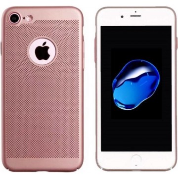 Hoesje Mesh Holes voor Apple iPhone 8 Rosé Goud