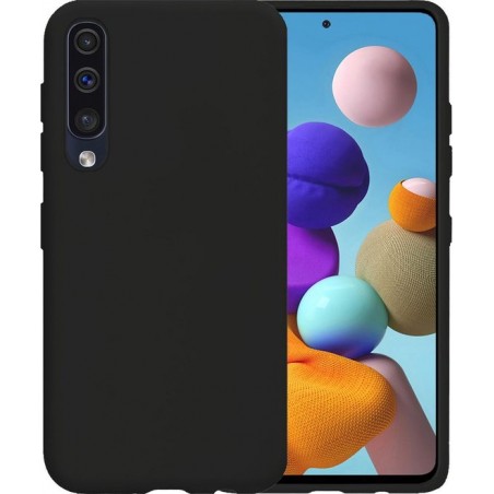 Samsung Galaxy A50 Hoes Siliconen Case Back Cover Hoesje Zwart