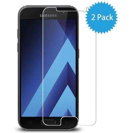 2 Stuks Screenprotector Tempered Glass Glazen Gehard Screen Protector 2.5D 9H (0.3mm) - Samsung Galaxy A3 2017