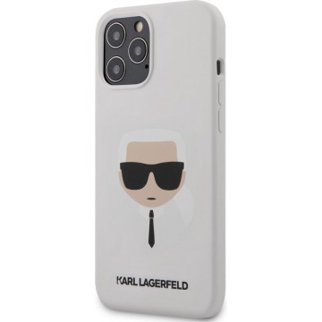 Karl Lagerfeld Apple iPhone 12 Pro Max Wit Backcover hoesje - Karl's Head