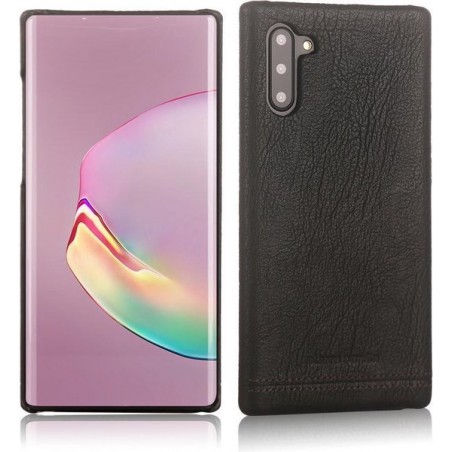 Pierre Cardin - echt lederen backcover hoes - Samsung Galaxy Note 10 - Zwart