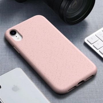 Let op type!! Starry Series Shockproof  Straw Material + TPU Protective Case for iPhone XR (Pink)