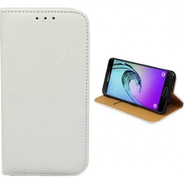 Bookcase PU Lederlook voor Samsung Galaxy J5 2016 Wit