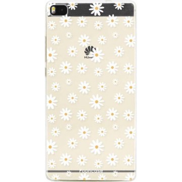 FOONCASE Huawei P8 hoesje TPU Soft Case - Back Cover - Madeliefjes