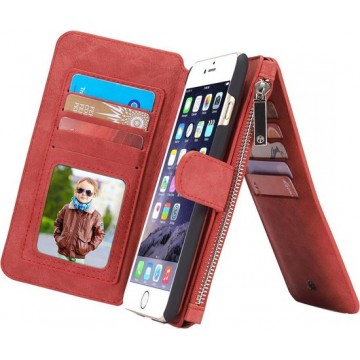 CaseMe Luxury Wallet Flip Case Rood voor Apple iPhone 6 / 6s