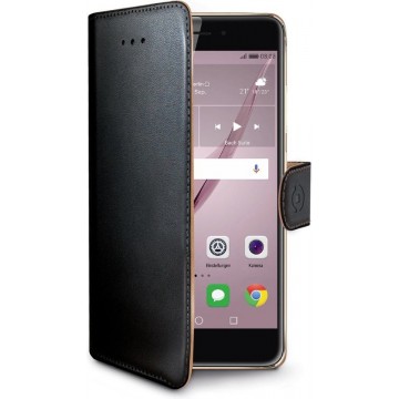 Celly - Huawei Nova Plus - Wally Bookcase Black - Openklap Hoesje Huawei Nova Plus - Huawei Case Black