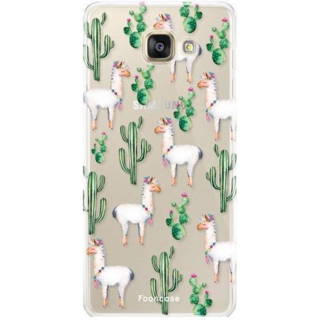 FOONCASE Samsung Galaxy A3 2016 hoesje TPU Soft Case - Back Cover - Alpaca / Lama