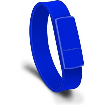 Let op type!! MicroDrive 64GB USB 2 0 Fashion Bracelet Armband U schijf (blauw)