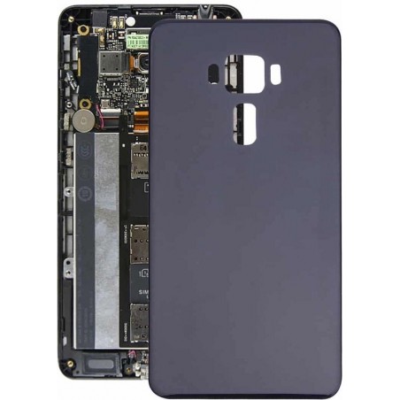 Let op type!! Glass Back Battery Cover for ASUS ZenFone 3 / ZE520KL 5.2 inch (Black)
