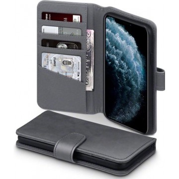 iPhone 11 Pro Max Bookcase hoesje - CaseBoutique - Effen Grijs - Leer