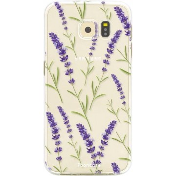 FOONCASE Samsung Galaxy S6 hoesje TPU Soft Case - Back Cover - Purple Flower / Paarse bloemen