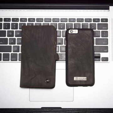 CaseMe Vintage Wallet Case Hoesje iPhone 6S / 6 - Grijs
