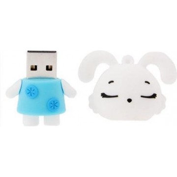 Let op type!! Mooie Rabbite vorm Silicone USB2.0 Flash disk  speciaal voor alle soorten van Festival dag geschenken  Blue (4GB)