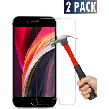 2 Stuks Screenprotector Tempered Glass Glazen Gehard Screen Protector 2.5D 9H (0.3mm) - iPhone 7 / 8 / SE 2 2020