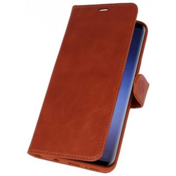Bruin Rico Vitello Echt Leren Bookstyle Wallet Hoesje voor Samsung Galaxy S9 Plus